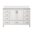 thumbnail image 3 of Jacques 48 in. W x 22 in. D White Bath Vanity and White Quartz Top, 3 of 9