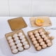 thumbnail image 4 of Liquidación por menos de $5.00. Artículos esenciales de Byikun: organizador de huevos para refrigerador, 18 recipientes con tapa, dispensador de huevos con ruedas, bandeja para huevos, cajón para, 4 of 7