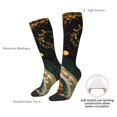 thumbnail image 4 of Fotbe Abstract Gold Floral Galaxy Calcetas Divertidas Estampadas para Hombre y Mujer, Calcetas de Algodón hasta la Rodilla para Caminar, Correr, Enfermería y Embarazo, 4 of 6