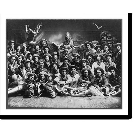 Historic Print, The new and old Dodge City Cow Boy Band, 16" x 20"