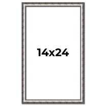14x24 Frame Silver Real Wood Picture Frame Width 1.125 Inches | Interior Frame Depth 0.5 Inches |