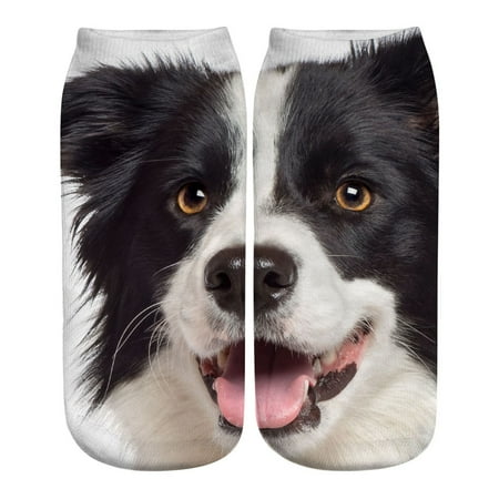 

Wozhidaoke Casual Work Business Socks 3D Animal Print Medium Sports Socks