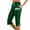 Green, variant on Puliio Womens Capri Pants Print Slim Fit Mid Waist Drawstring Pant With Pockets Summer Fashion Comfortable Sport Trousers