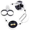 thumbnail image 4 of Juego de 4 piezas para formas perfectas de huevos y panqueques Anillos de cocina de acero inoxidable, 4 of 4