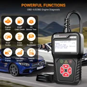 ANCEL AS100 OBD2 Scanner Engine Code Reader Car Diagnostic Tool Free Update Automotive Detectctor Check Engine Light Turn off Analyzer Auto Code Reader ODB 2 Car Diagnostic Tool