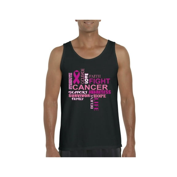 MmF - Men's Tank Top for Men, up to Men Size 3XL - Fight Breast Cancer