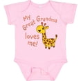 thumbnail image 3 of Inktastic My Great Grandma Loves Me Cute Giraffe Boys or Girls Baby Bodysuit, 3 of 5