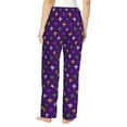 thumbnail image 2 of Bingfone Pajamas for Women,Purple Mardi Gras Pajama Pants with Pockets-X-Large, 2 of 7
