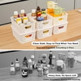 thumbnail image 4 of Paquete de 10 contenedores de plástico Homaigie con tapas y asas, 4 of 7