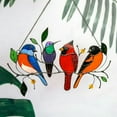 thumbnail image 4 of Leyfeng Multicolor Birds on a Wire High Stained Acrylic Suncatcher Window Hangings 7 Birds Pendant Ornaments for Windows Doors Garden Home Spring Decorations, 4 of 8