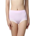 thumbnail image 1 of Aayomet Culotte en Coton pour Femmes Taille Haute Serrée Dentelle (Rose, G), 1 of 3