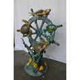 thumbnail image 3 of Sunken Boat Anchor W Turtles, Fish Bronze Statue -  Size: 39"L x 23"W x 51"H., 3 of 11