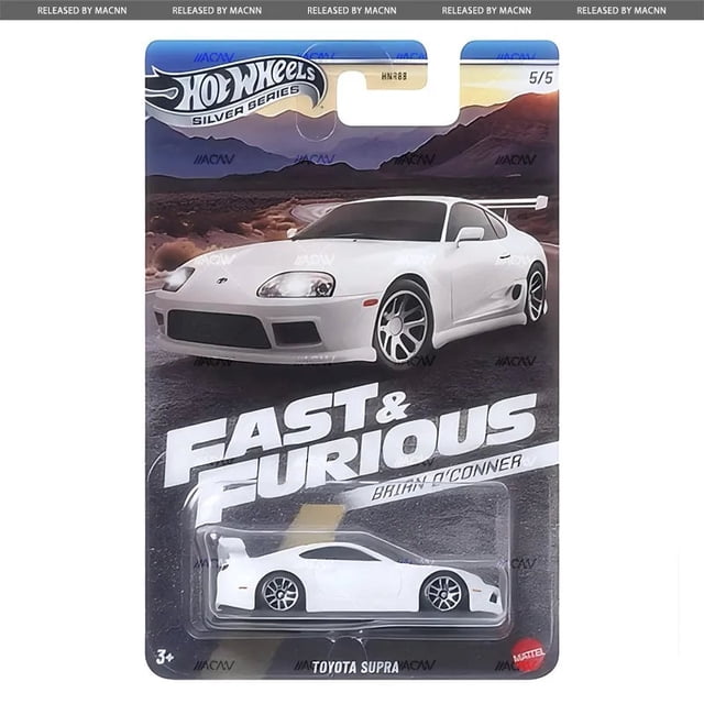 Hot Wheels Car Fast & Furious Temático Surtido 2025 Mix 1H - Brian O'Conner HNR88 H 1/64 Vehículo fundido a presión Modelo Coches Juguetes Niños