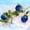 Blue, variant on Jlong 5PCS Artificial Rose Flowers Long Stem Fake Silk Roses for DIY Wedding Bouquet Table Centerpiece Home Decor Valentine's Gift
