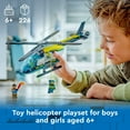 thumbnail image 4 of LEGO City Emergency Rescue Helicopter, Toy Aircraft Playset for Kids, Fun Gift for Boys and Girls Aged 6 Plus, Hiker, Rescuer, and Pilot Minifigures, Chopper with Winch and Spinnable Rotors, 60405, 4 of 8