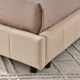 thumbnail image 6 of New Full Size Upholstered Tufted Bed Frame, Sofa Bed Frame with Comfortable Backrest and Armrests, Full Size Bed for Bedroom, Living Room,Velvet, PINK(80.5''*59''*30.5''), 6 of 10