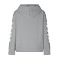 thumbnail image 5 of KAUOD Girls Ribbed Pullover Hoodies Baseball Oversized Long Sleeve Cute Hoodie Sweatshirts Kids Lightweight Loose Tops, 5 of 7