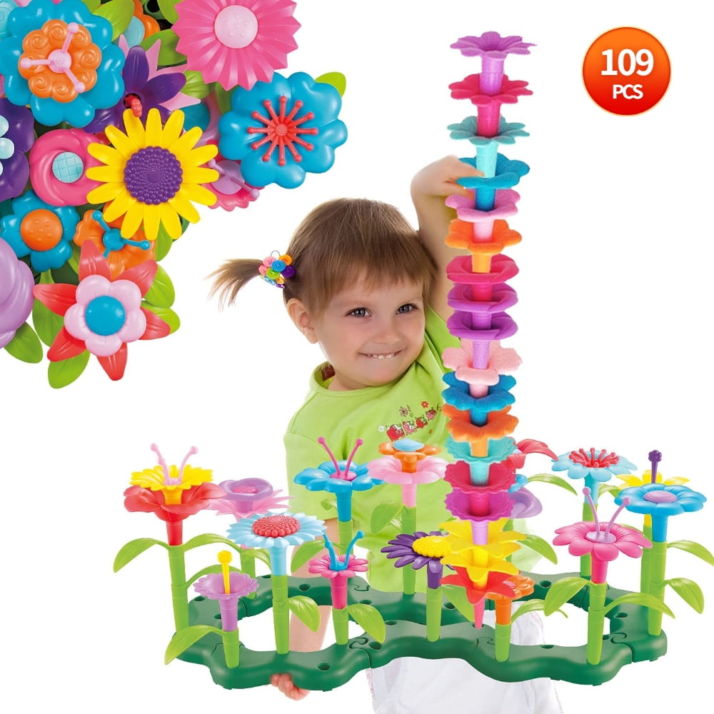Flower Garden Building Toys Build a Bouquet Sets for 3 4 5 6 Year Old Kids 