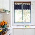 thumbnail image 1 of PiccoCasa 2Pcs Blockout Small Window Curtain Panel Kitchen Curtain, Navy Blue 52 x 18 Inch, 1 of 10