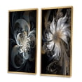thumbnail image 3 of Designart "Emergence of Ivory Fractals III" Fractals Framed Wall Art Set Of 2 - Transitional Blue Framed Canvas Set For Living Room Decor, 3 of 6