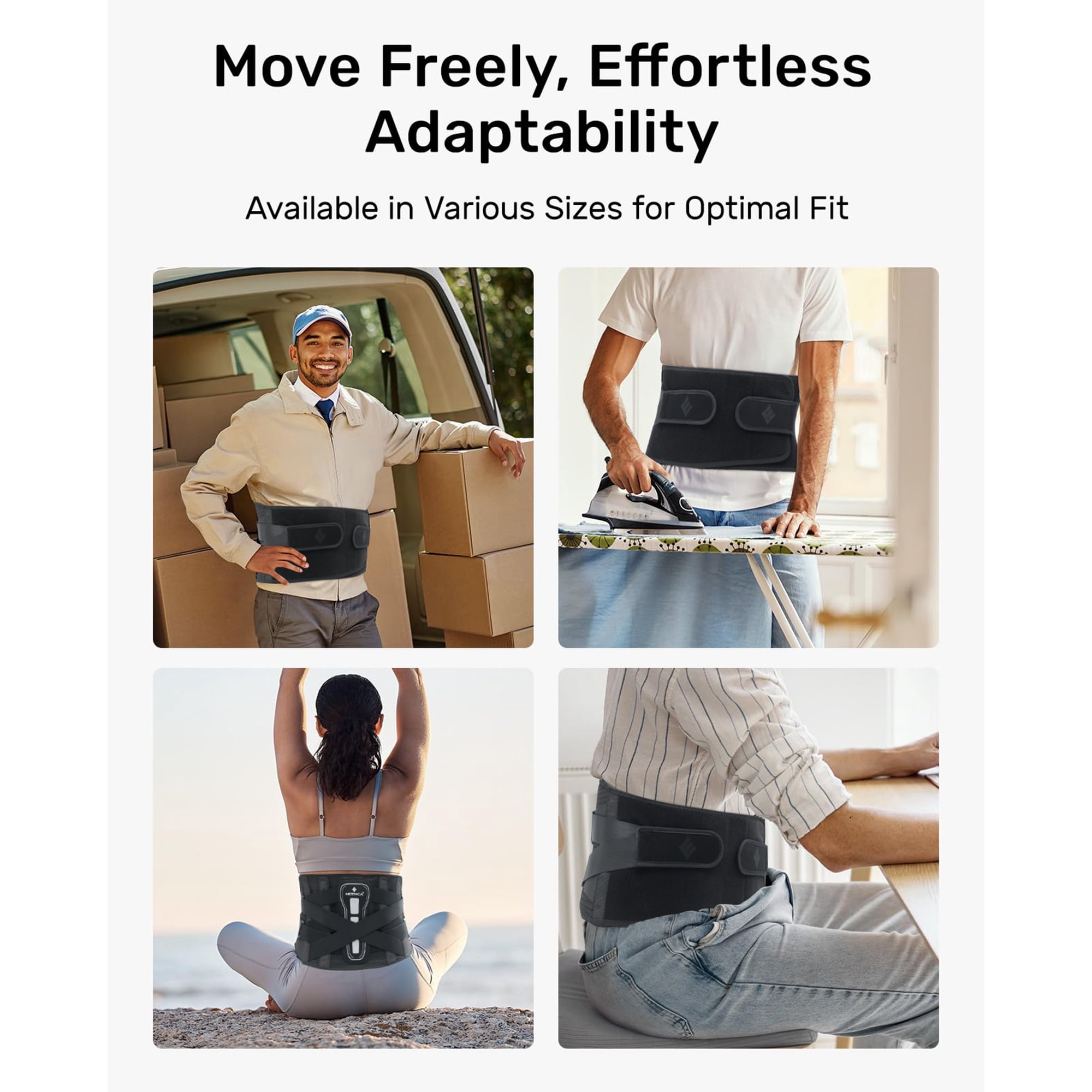NEENCA Back Brace Posture Corrector for Women and Men , Lower Back Pain Relief, Back Straighter Instant Posture Corrector - S