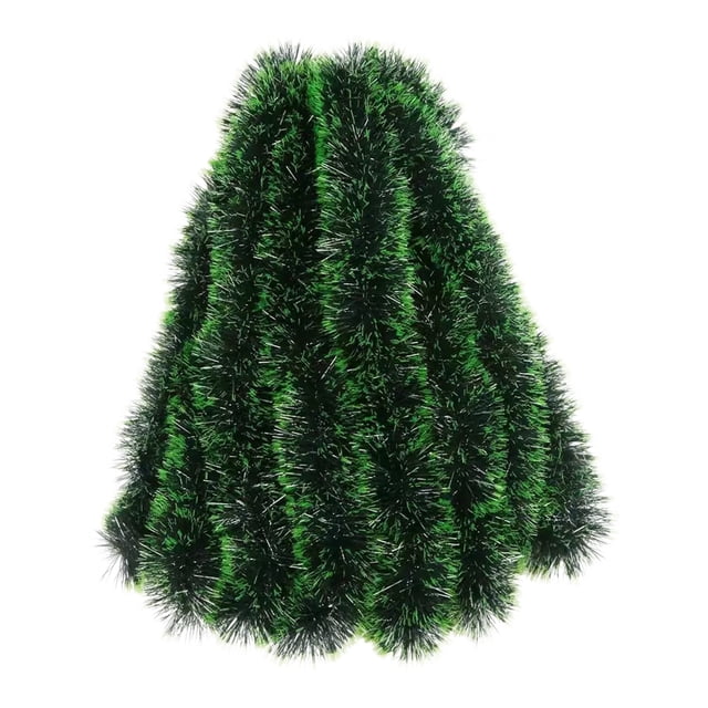 Christmas Tinsel Garland Green Glittering Hanging Decoration 78.74 in For Home Party Table And Classroom Decorations