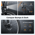 thumbnail image 5 of Jasion Electric Mountain Bike for Adults, 26" Tires, 350W Brushless Motor, 40 Miles Commuting Range, Front Fork Suspension, Shimano 7 Speed, EB5 Orange, 5 of 7