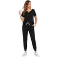 thumbnail image 5 of Purcoar Women Tracksuit 2 Piec Outfit Short Sleeve Casual Sweatshirt Set, 5 of 7