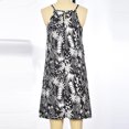 thumbnail image 4 of IROINNID Women's Sleeveless Fit&Flare Dress Round Neckline Halter Neck Ladies Mini Ladies Vest Dress Strapless Print Dress, 4 of 8