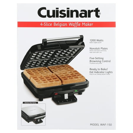 Cuisinart - 4-Slice Belgian Waffle Maker - Stainless Steel