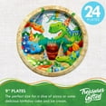 thumbnail image 2 of Dinosaur Birthday Party Supplies Tableware Deluxe Set for 24 Guests, 2 of 8