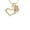S, variant on Gold Tone Open Heart with Nurse Hat - A - Gold Tone Crystal Initial Sophia Necklace, 18" 1"