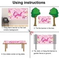 thumbnail image 5 of It's a Girl Banner for Girl Baby Shower Indoor Wall Backdrop Decoration, 72.8 x 43.3Inch, 5 of 7