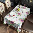 thumbnail image 2 of Pioneer Flower Floral Print Pattern Rectangle Tablecloth 60"x102", Waterproof Polyester Table Cloth, Wipeable Spillproof for Dining Camping Indoor Outdoor, 2 of 6
