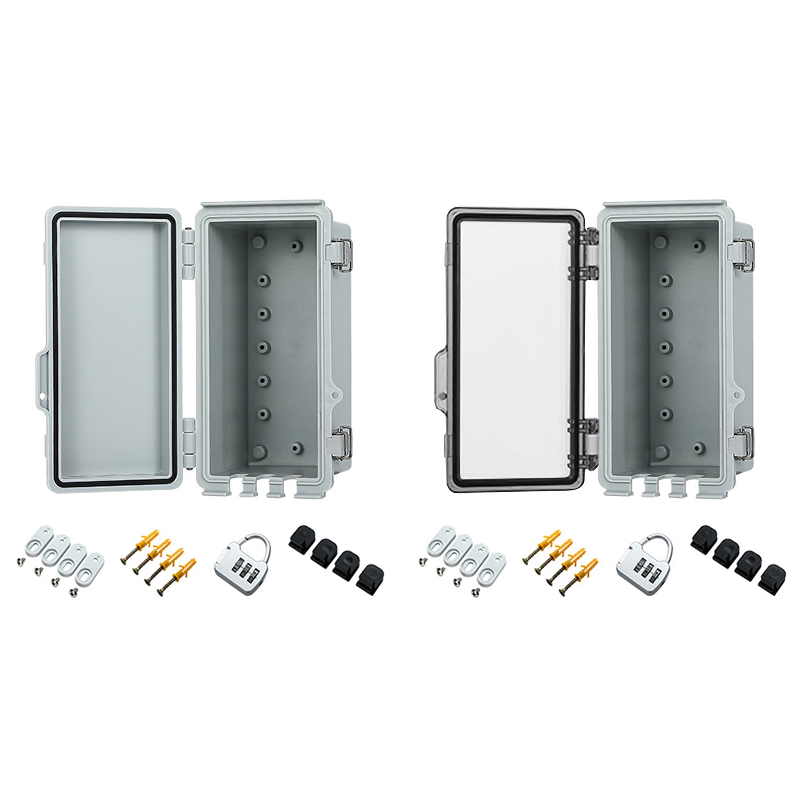 RUISINERY Waterproof Designs Junctions Box Outdoor Electrical Enclosures With Lock and Mounting Accessories Garden Supplies