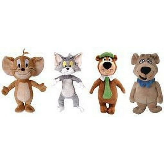 hb tom and jerry & yogi bear- deluxe plush (3-71071 tom, 3-71072 jerry, 3-71076 yogi and 3-71077 boo-boo)
