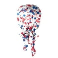 thumbnail image 4 of 250th Anniversary Independence Day Scrub Cap for Women, Patriotic Working Hat with Ponytail Holder and Buttons, Dust-Proof Nursing Cap for July 4th #0114 Sky Blue, 4 of 6