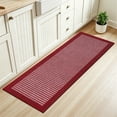 thumbnail image 4 of Findosom 20"x59" Hallway Runner Rug Non Slip Entryway Mat with Rubber Backing Machine Washable Laundry Runner Rug Long Indoor Doormat Entrance Floor Mat Runner for Garage Kitchen Laundry Red, 4 of 9