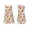 thumbnail image 7 of Picia Pineapple Flower Print Women’s Sleeveless Midi Swing Dress – A-Line Pleated Tank Sundress, Comfortable and Flowy T-Shirt Dress, 7 of 7
