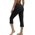 thumbnail image 4 of ORQ Women Solid Hip Lifting Fitness Pockets Slim Capris Yoga Pants, 4 of 6