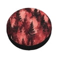 thumbnail image 3 of Multi-Size Car Tire Dust Cover Sunscreen, Corrosion, Dust And Water Keep Spare Tires Clean Realistic Forests Camouflage Pattern Conifer Maroon_4 14 Inch, 3 of 8
