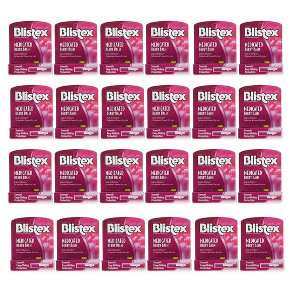 Pack of 24 Blistex Medicated Berry Balm SPF 15 0.05 Ounce Stick