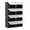 Black, variant on Gianna 4-Tier Shoe Rack with Side Hooks, 32-Pair Capacity Sturdy Metal Frame Storage Organizer, White&Black Plastic Panel Shelf for Entryway, Bedroom&Dressing Room，White