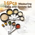thumbnail image 2 of Juego de tazas y cucharas medidoras THLHKD 16 piezas negras, 2 of 7
