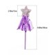 thumbnail image 5 of Conjunto de 2 piezas de disfraz de princesa hada para niñas de Halloween y Navidad con varita de estrella y mariposa de colores para fiesta de disfraces para niños, 5 of 7