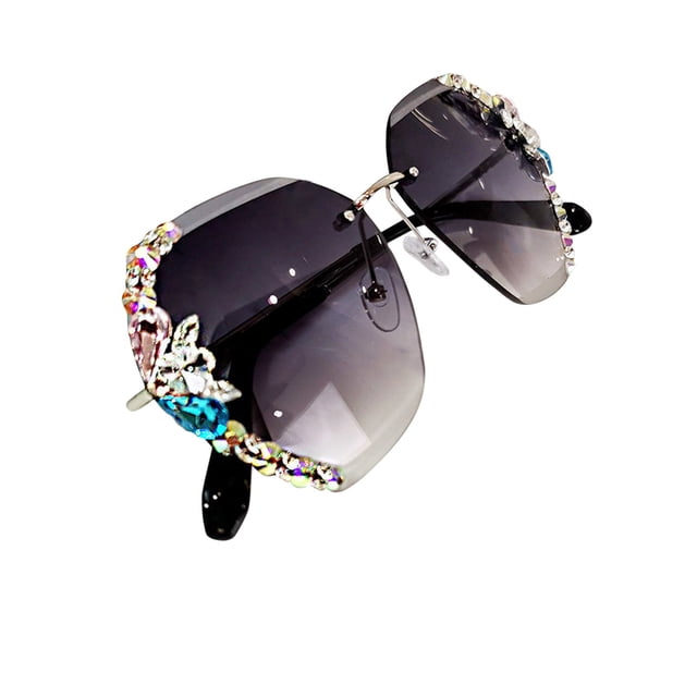 TIELUTT Lunettes de Soleil Mode pour Femmes Lunettes de Protection Solaire avec Strass 1 Pce Lunettes Enfants Peewee Équipement de Moto de Randonnée Lunettes Hommes sur Lunettes pour Hommes