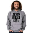 thumbnail image 3 of Jesus is my King Christian Faith Hoodie Sweatshirt Women Men Brisco Brands S, 3 of 6