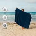 thumbnail image 4 of RIVERSIDE 2 Pack Luxury Bath Sheets 35×70 Soft Quick Dry Extra Large Cotton Towels 600 GSM Hotel Quality Spa - Dark Blue, 4 of 8