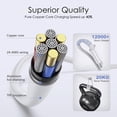 thumbnail image 3 of Cable Lightning a USB iKeloah de 1 m, certificado MFi, blanco, 3 of 6