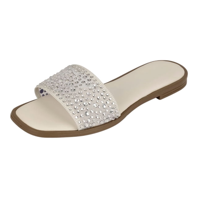 Sandalias de piso Exterior Sintético Color Blanco Para Mujer De RBBASICS